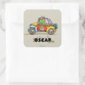 Oscar's Taxi Service uit het verleden Vierkante Sticker (Tas)