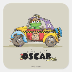  Oscar's Taxi Service Vierkante Sticker