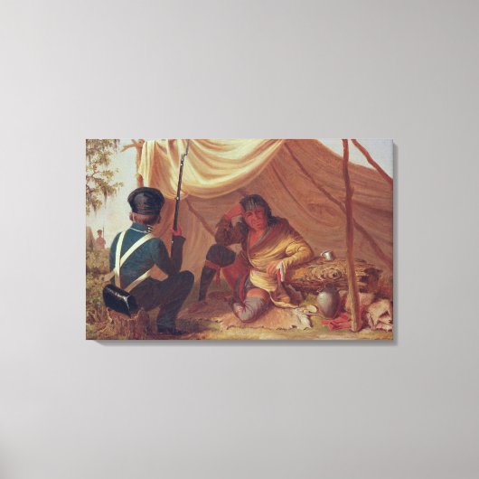 Osceola in gevangenschap, c.1837 canvas afdruk (Voorkant)