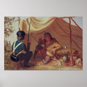 Osceola in gevangenschap, c.1837 poster