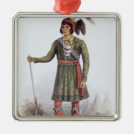 Osceola of 'Rising Sun', een seminole leider Metalen Ornament (Voorkant)