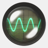 Oscillator Ronde Sticker (Voorkant)