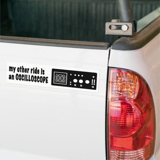 Oscilloscoop Bumpersticker (Op Truck)