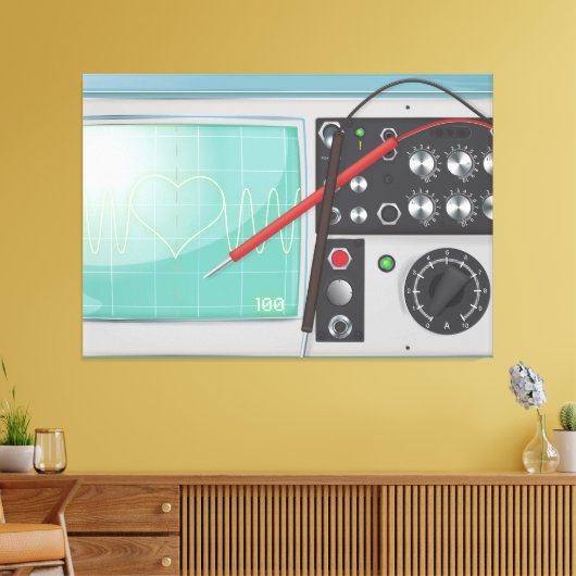Oscilloscope Love Canvas Afdruk (Insitu (Woonkamer))