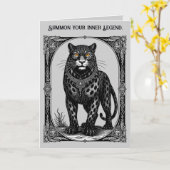 Ose Ars Goetia Demon Luipaard Kaart (Gele Bloem)