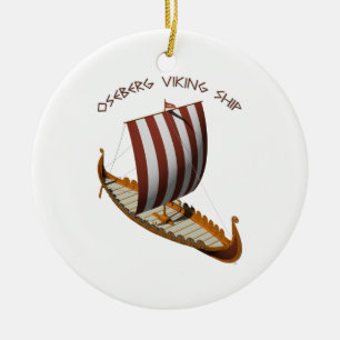 Oseberg Viking Ship Keramisch Ornament