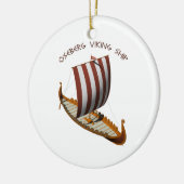 Oseberg Viking Ship Keramisch Ornament (Links)
