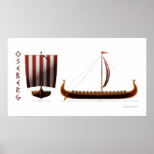 Oseberg Viking Ship Poster (Voorkant)