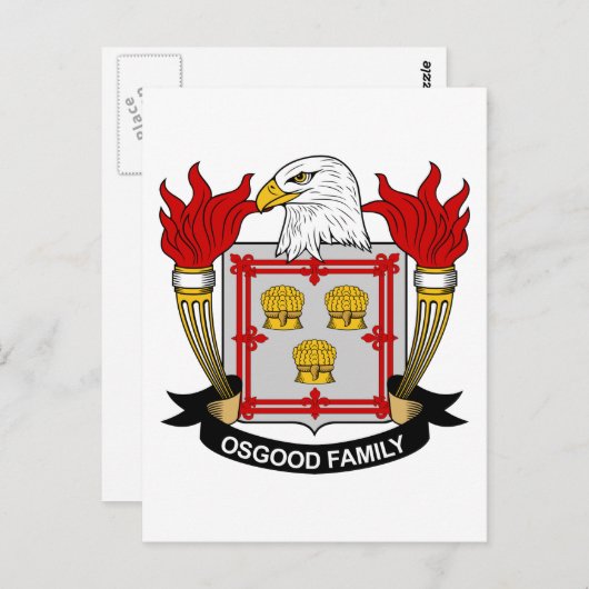Osgood Family Crest Briefkaart (Voorkant / Achterkant)