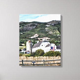 Osguthorpe Barn in Park City, Utah Canvas Afdruk