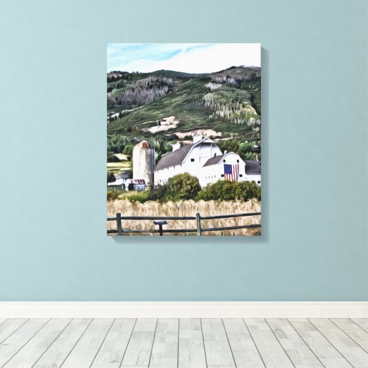 Osguthorpe Barn in Park City, Utah Canvas Afdruk (Insitu (Houten vloer))