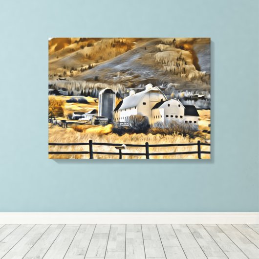 Osguthorpe Barn in Park City, Utah Canvas Afdruk (Insitu (Houten vloer))