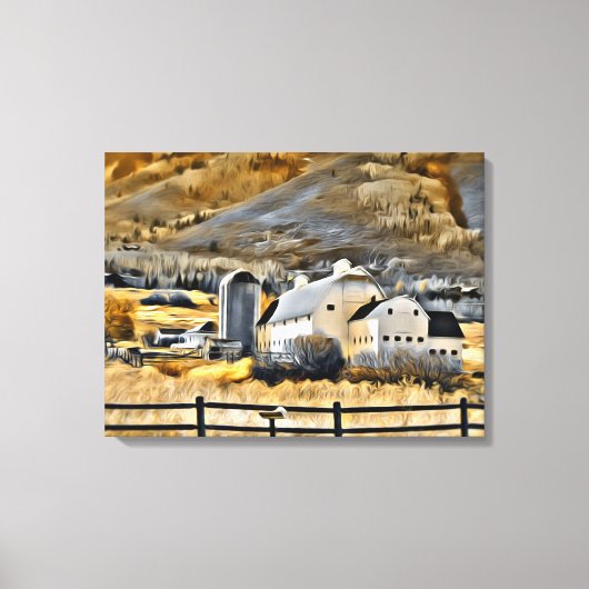 Osguthorpe Barn in Park City, Utah Canvas Afdruk (Voorkant)