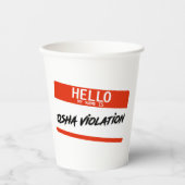 OSHA-schending Papieren Bekers (Voorkant)