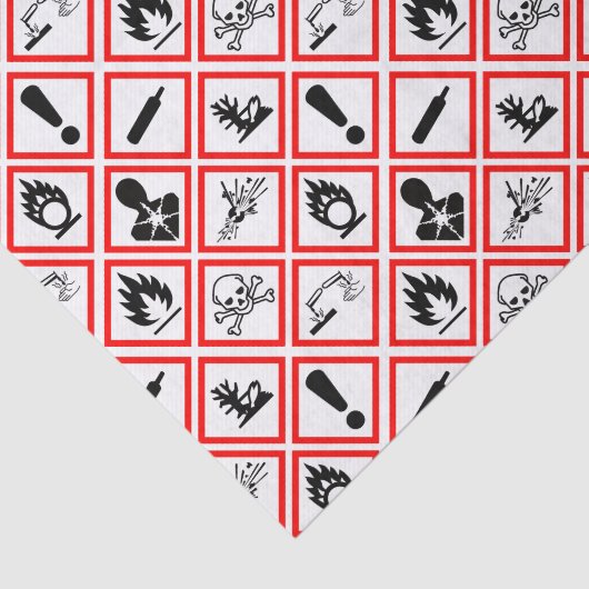 Osha Waarschuwingen Tissuepapier (Detail)