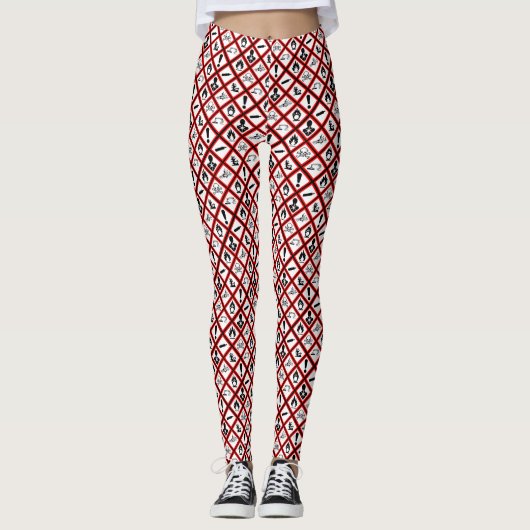 OSHA-waarschuwingswaarschuwing Leggings (Voorkant)