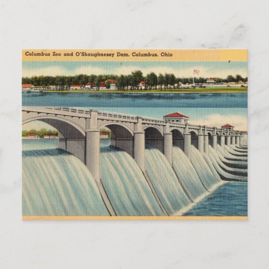 O'Shaughnessy Dam, Columbus, Ohio Briefkaart (Voorkant)