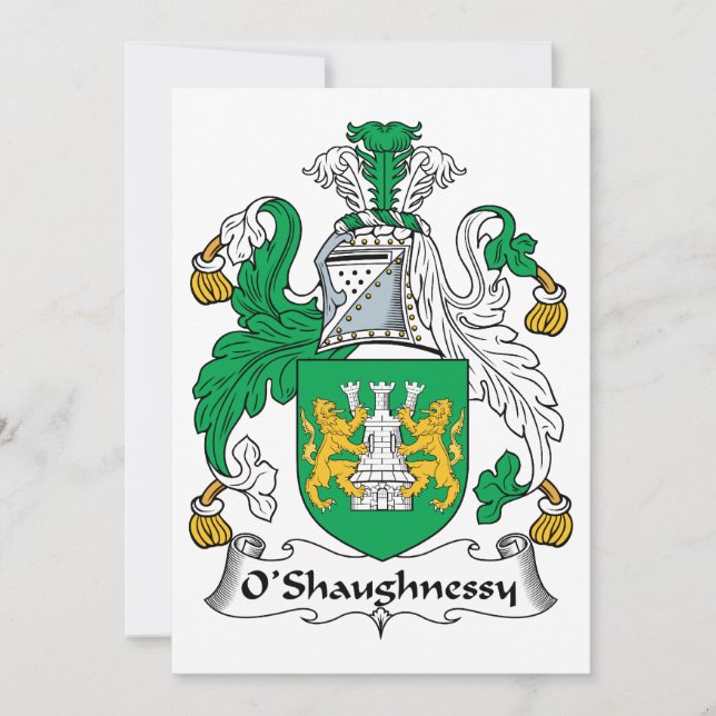 O'Shaughnessy Family Crest (Voorkant)