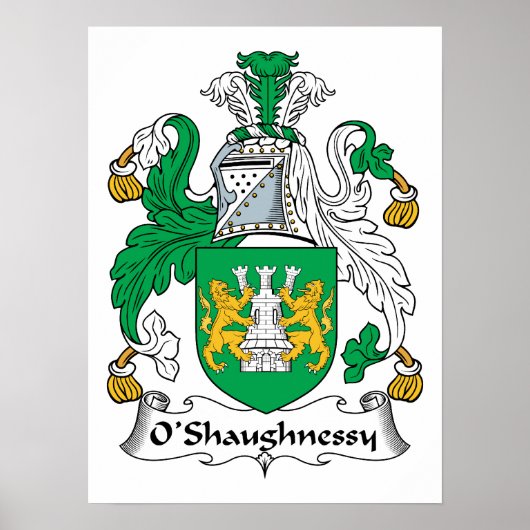 O'Shaughnessy Family Crest Poster (Voorkant)