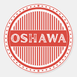Oshawa City Pride Embleem – Canadese identiteit Ronde Sticker