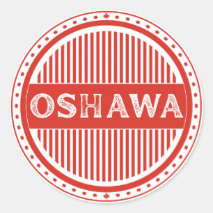Oshawa City Pride Embleem – Canadese identiteit Ronde Sticker