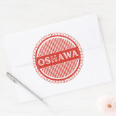 Oshawa City Pride Embleem – Canadese identiteit Ronde Sticker (Envelop)