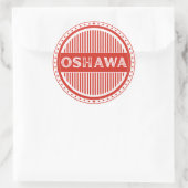 Oshawa City Pride Emblem – Canadian Identity Ronde Sticker (Tas)