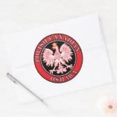 Oshawa Poolse Canadese adelaar Ronde Sticker (Envelop)