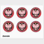 Oshawa Poolse Canadese adelaar Ronde Sticker (Vel)
