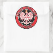 Oshawa Poolse Canadese adelaar Ronde Sticker (Tas)