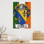 O'Shea Coat of Arms Irish Flag Print (Keuken)