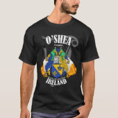 O'Shea Crest Coat of Arms *Locatie toevoegen* T-shirt (Voorkant)