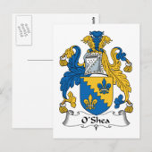 O'Shea Family Crest Briefkaart (Voorkant / Achterkant)