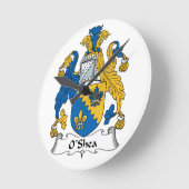 O'Shea Family Crest Ronde Klok (Hoek)