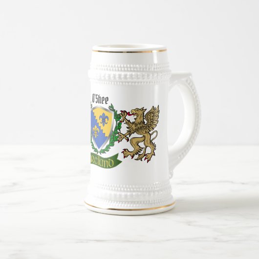 O'Shee/Shea Irish Shield Beer Stein Bierpul (Voorkant rechts)