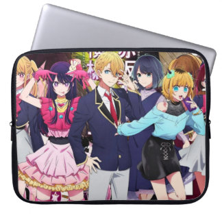 Oshi no Ko: laptoptas met hoofdletters Laptop Sleeve