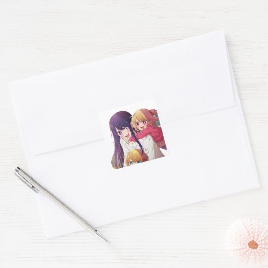oshi no ko vierkante sticker (Envelop)