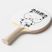 Oshioki Ping Pong Tafeltennisbatje (Voorkant Gekanteld)