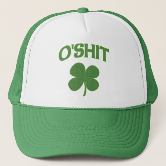 O'Shit Irish Shamrock Trucker Pet (Voorkant)