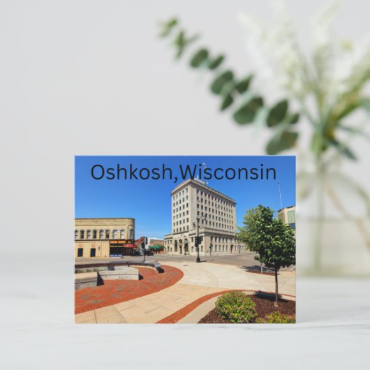 Oshkosh, Briefkaart van Wisconsin (Staand voorkant)