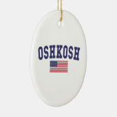 Oshkosh US Flag Keramisch Ornament (Rechts)