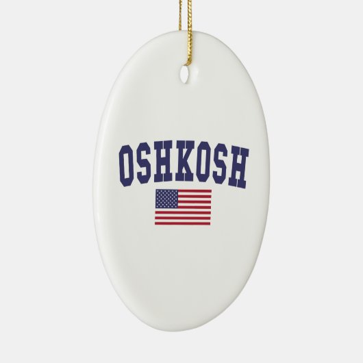 Oshkosh US Flag Keramisch Ornament (Rechts)