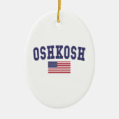 Oshkosh US Flag Keramisch Ornament (Voorkant)