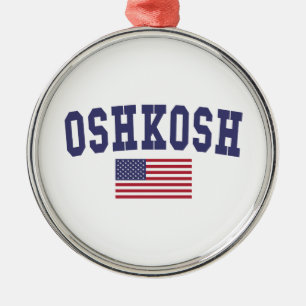 Oshkosh US Flag Metalen Ornament