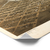 Oshkosh WI 1867 Antiek Panorama Poster (Hoek)