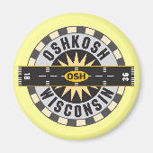 Oshkosh, WI OSH Luchthaven Magneet (Voorkant)