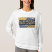 Oshkosh, Wisconsin - Grote letterscènes T-shirt (Voorkant)
