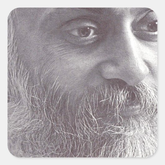 Osho closeup.jpg vierkante sticker (Voorkant)
