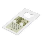 Osho Creditkaart Flessenopener (Voorkant Gekanteld)