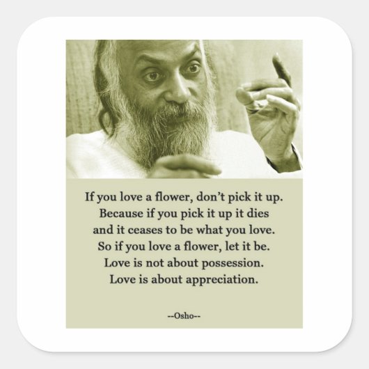 Osho Vierkante Sticker (Voorkant)